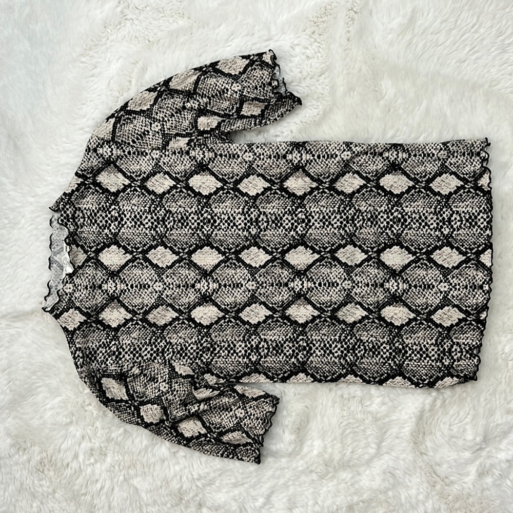 Caution To The Wind - Snake Print Top